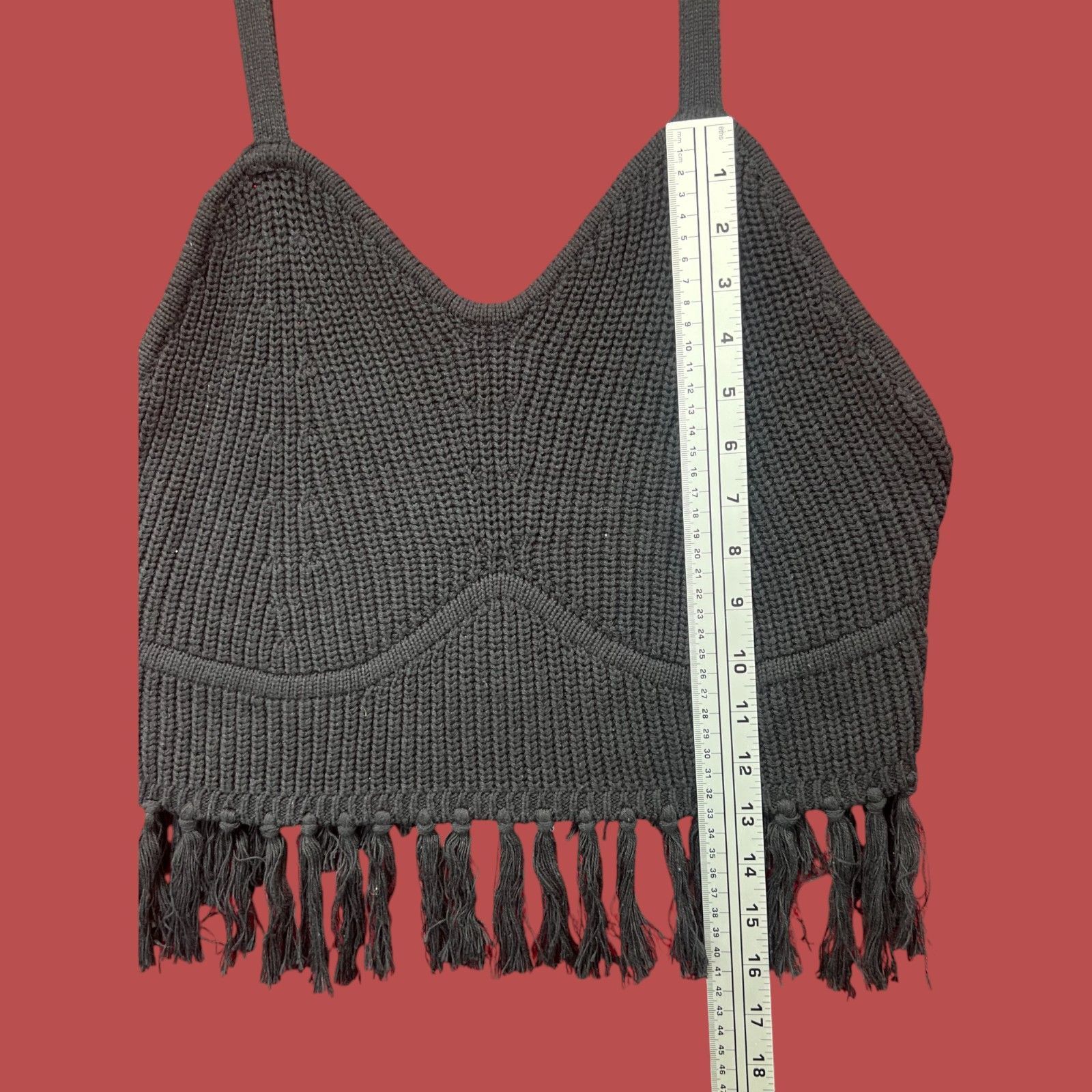 Other Wild Fable - Women's Knitted Tank Top Camisole - Black - XXL Size XXL / US 16-18 / IT 52-54 - 7 Thumbnail