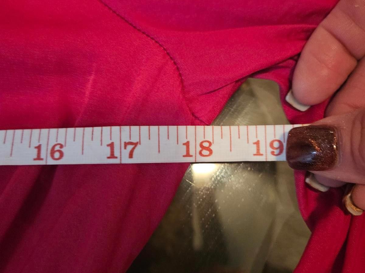 Designer Nwt Vera Women's Pleated Fusia Dress with Belt H117 Size XS / US 0-2 / IT 36-38 - 10 Thumbnail