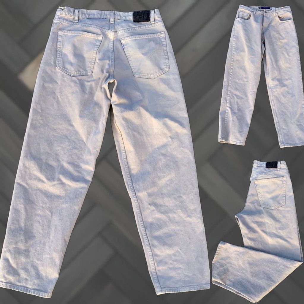 Vintage VINTAGE Levi’s silverTab Baggy Jeans Beige W 36 L 34 Made In USA Size US 36 / EU 52 - 1 Thumbnail