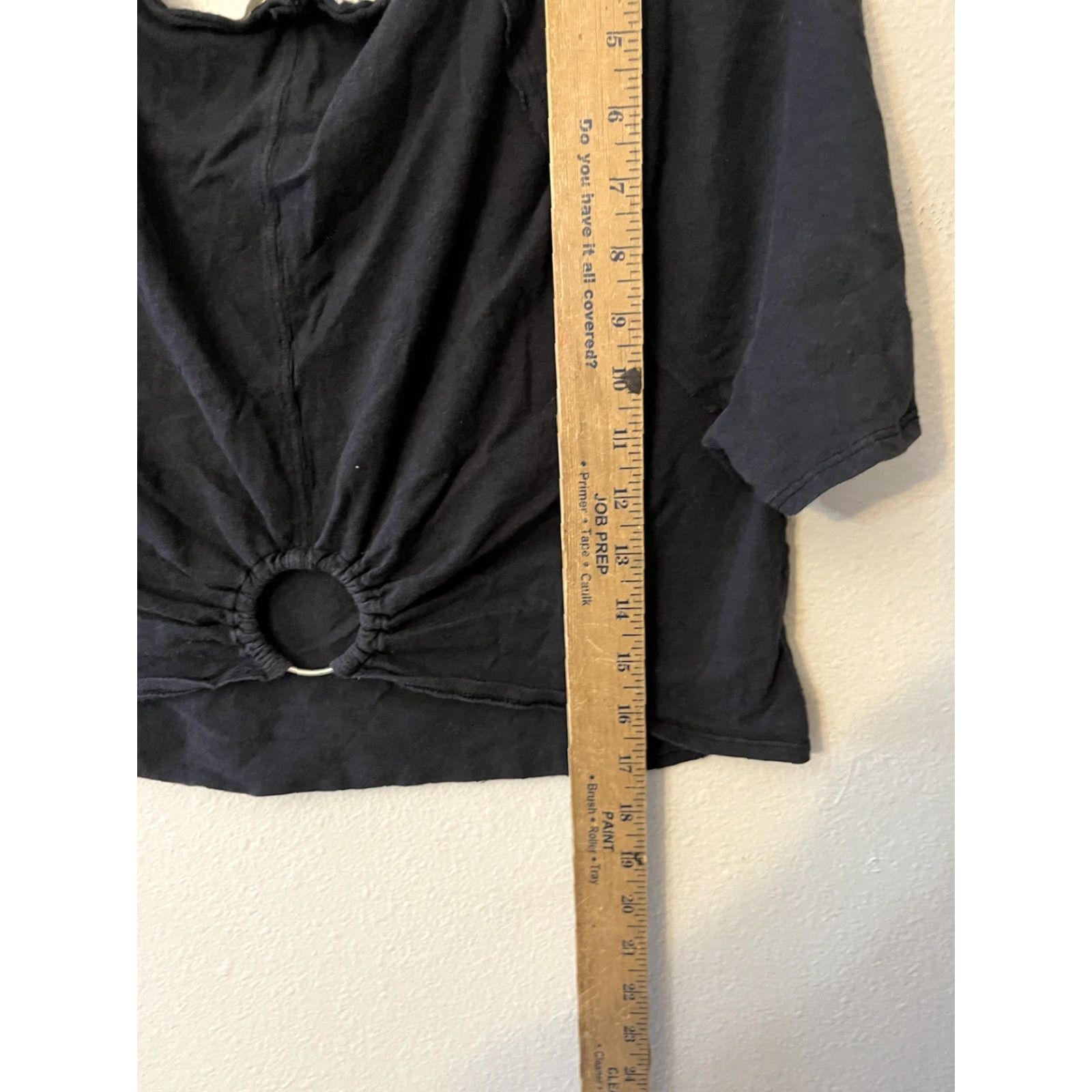 Vintage We the Free Black Crop Short Sleeve T-Shirt S Womens Small Crewneck? Back Ring Size S / US 4 / IT 40 - 4 Thumbnail