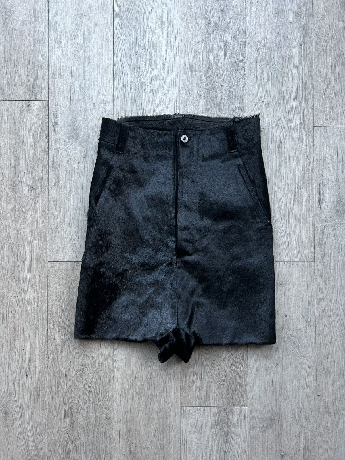 Boris Bidjan Saberi Boris Bidjan Saberi Pony Hair Low-crotch Shorts Size US 32 / EU 48 - 1 Thumbnail