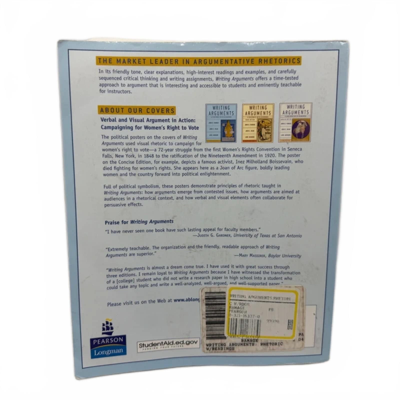 Other Writing Arguments A Rhetoric with Readings Sixth Edition Size ONE SIZE - 2 Thumbnail