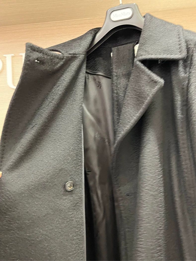 Other Max Mara Solid Long Lapel Tie Long Sleeve Coat Size S / US 4 / IT 40 - 4 Thumbnail