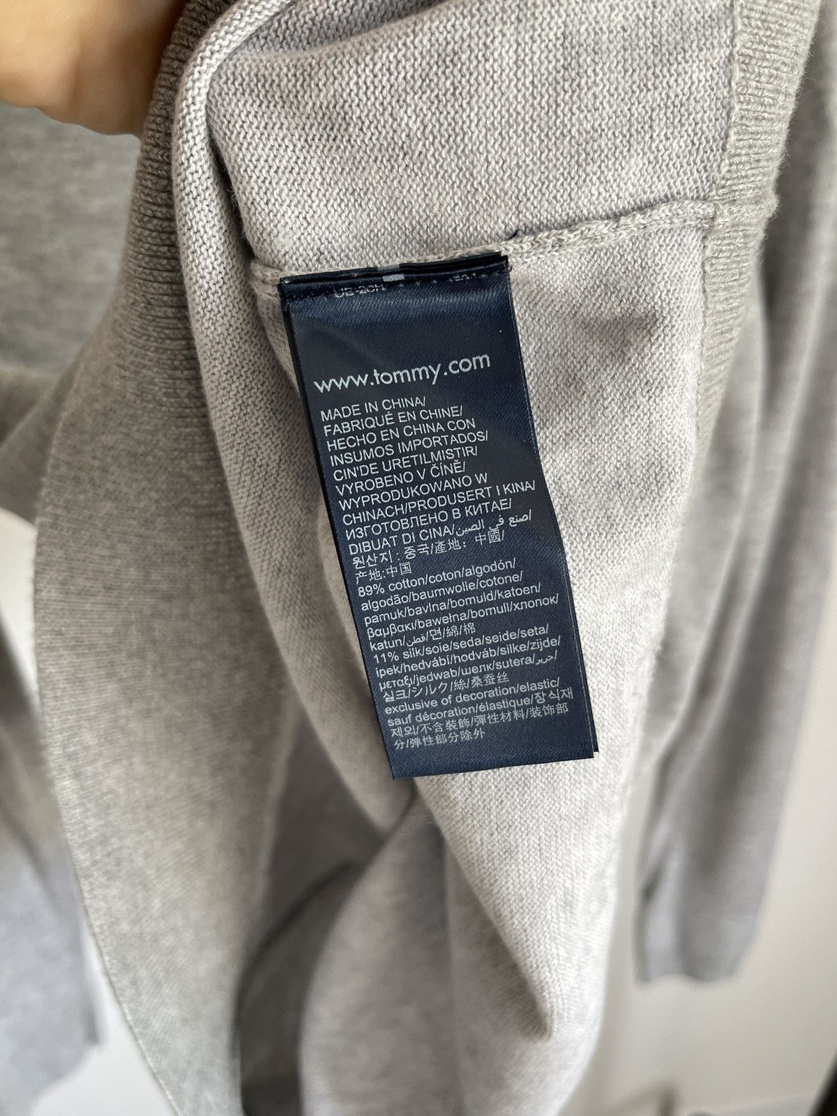 Tommy Hilfiger Tommy Hilfiger sweater grey jumper cotton silk S Size US S / EU 44-46 / 1 - 6 Thumbnail