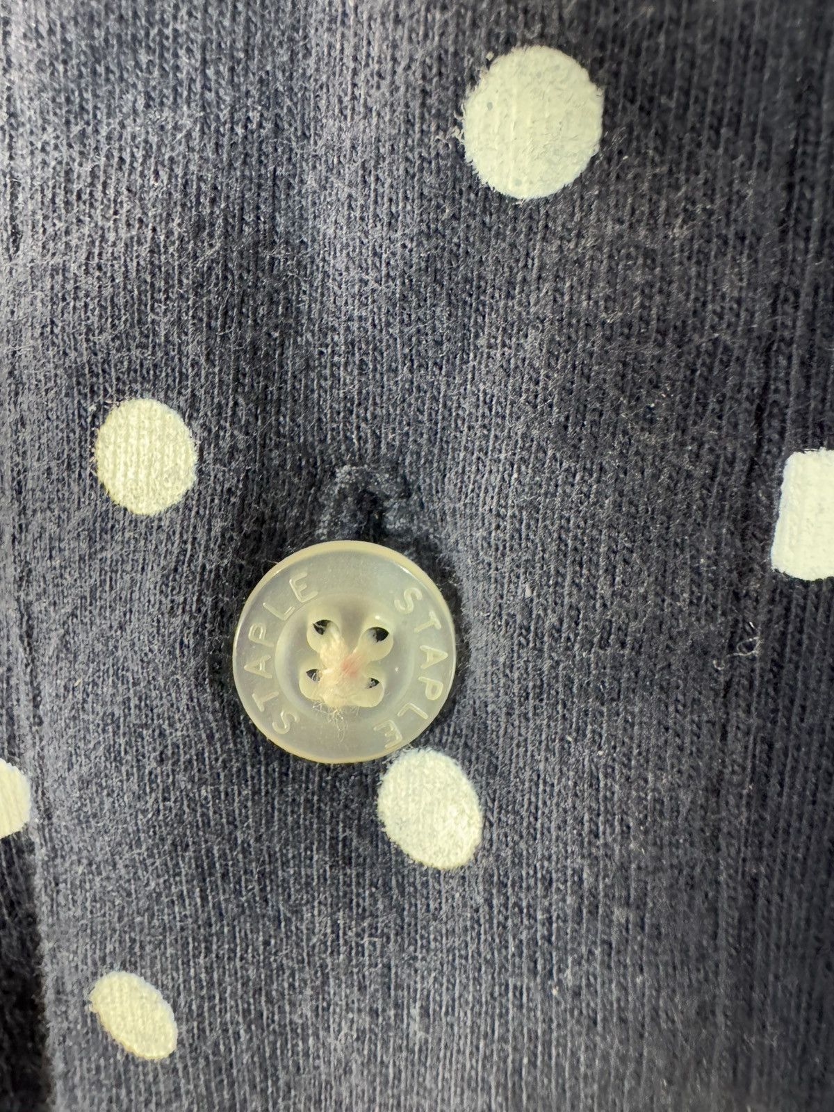 Staple STAPLE Polo Polka Dots Navy “storied” Size US L / EU 52-54 / 3 - 3 Thumbnail