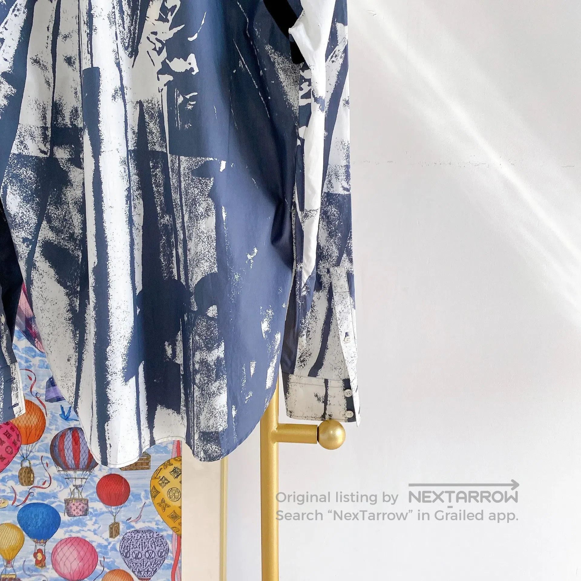 Alexander McQueen Alexander McQueen Blue Printed Shirt. Size US XL / EU 56 / 4 - 5 Thumbnail