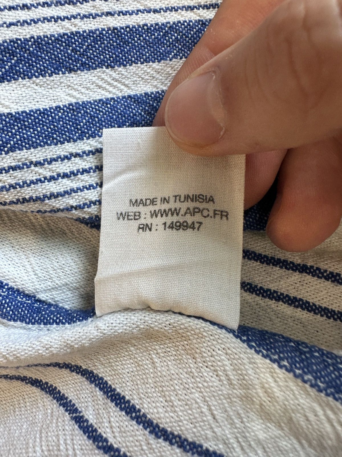 A.P.C. APC Short sleeve blue stripped pattern button down Size US S / EU 44-46 / 1 - 6 Thumbnail