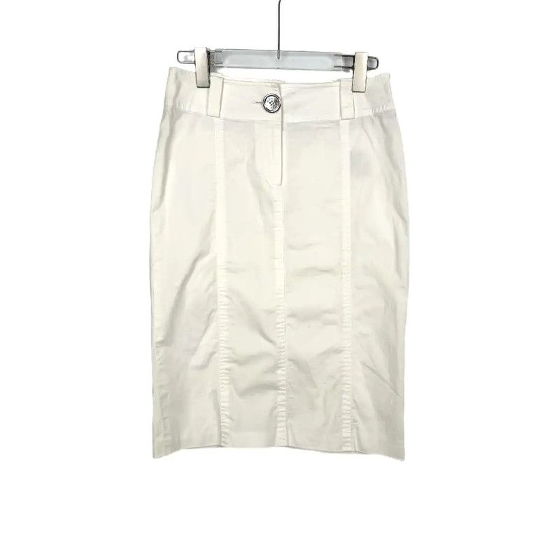Burberry Burberry White Cotton Skirt for Women Size 23" - 1 Thumbnail