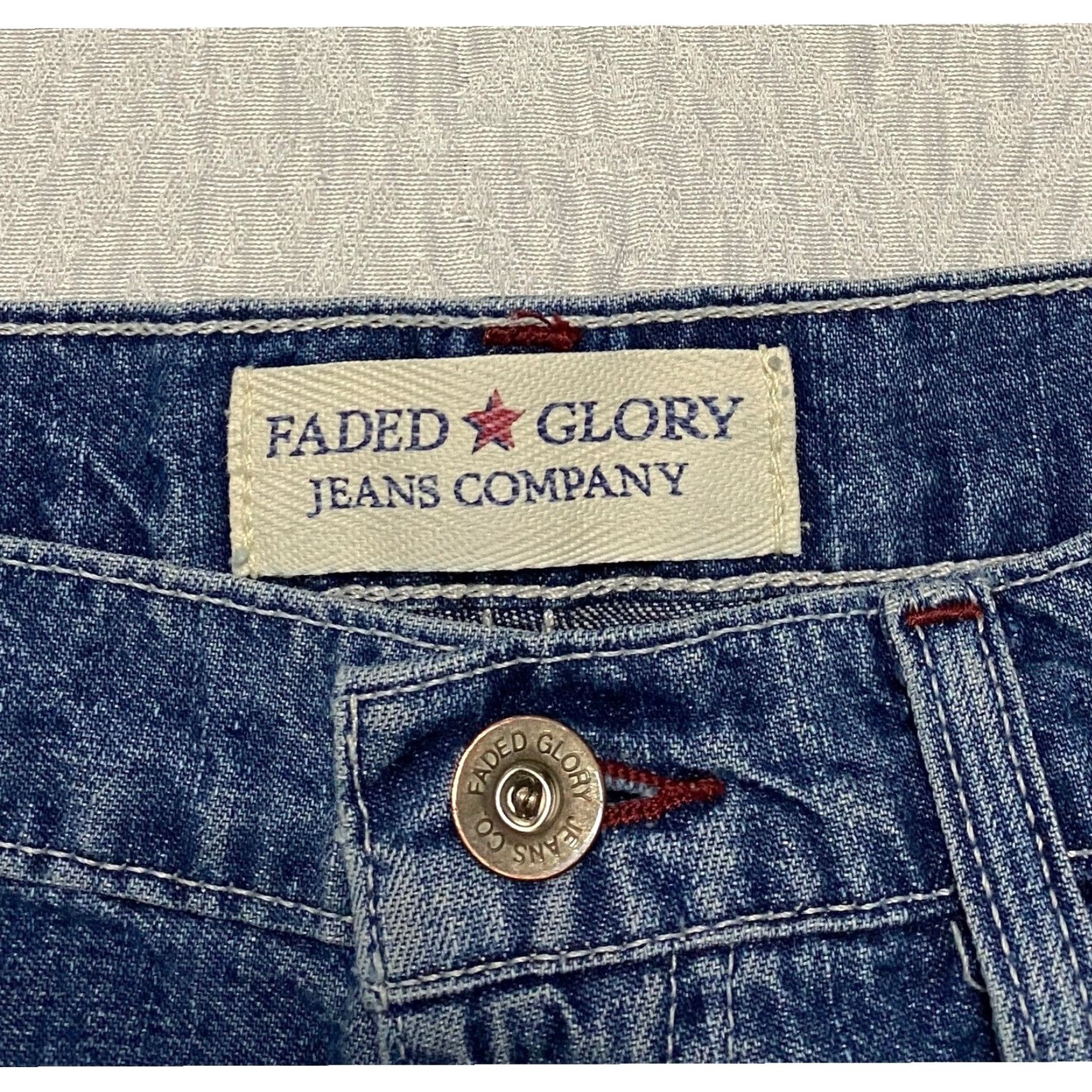 Faded Glory VINTAGE Faded Glory Jeans Women’s 28 Blue High Rise Wide Leg Denim 5-Pocket Button Closure Spring Summer Fall 90s Grunge Hipster Mens? Girls? Size 28" / US 6 / IT 42 - 4 Thumbnail