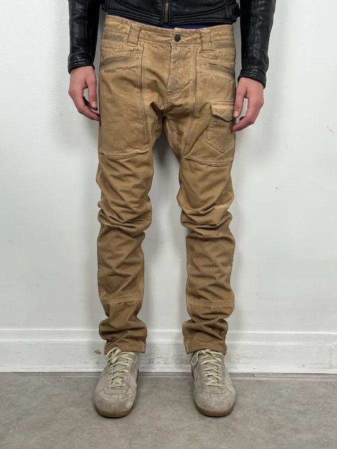 Dolce & Gabbana 2000s Dolce & Gabbana Camel Waxed Effect Pants Size US 32 / EU 48 - 1 Thumbnail