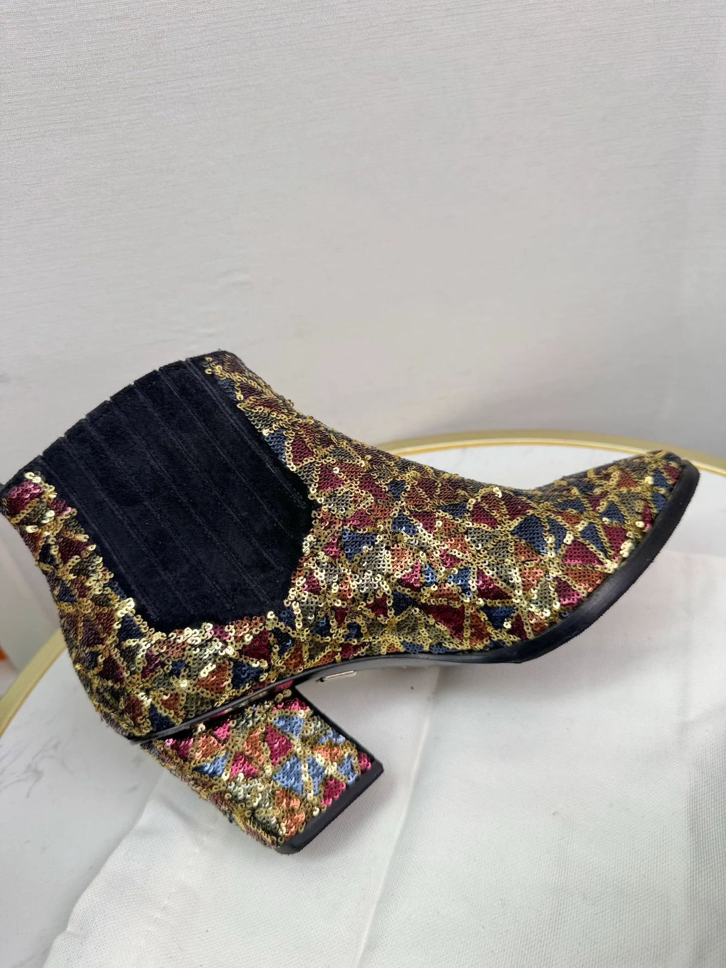 Roger Vivier RV Sequin Boots 36 Worn 2-3x Cleaned Size US 5 / IT 35 - 3 Thumbnail