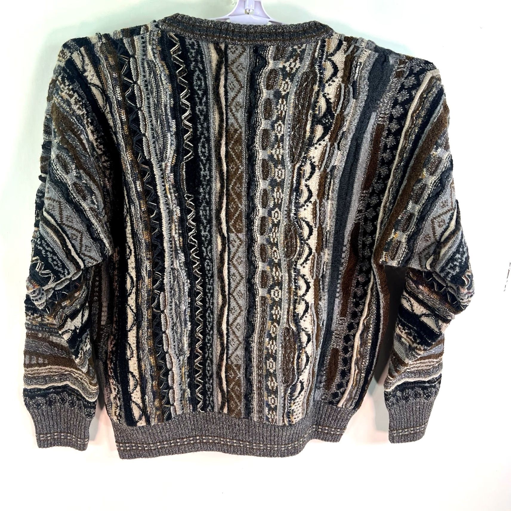 Vintage VINTAGE Florence Wool Blend Sweater Men XL Striped Chunky Knit 90s Italian Fall Winter Size US XL / EU 56 / 4 - 7 Thumbnail
