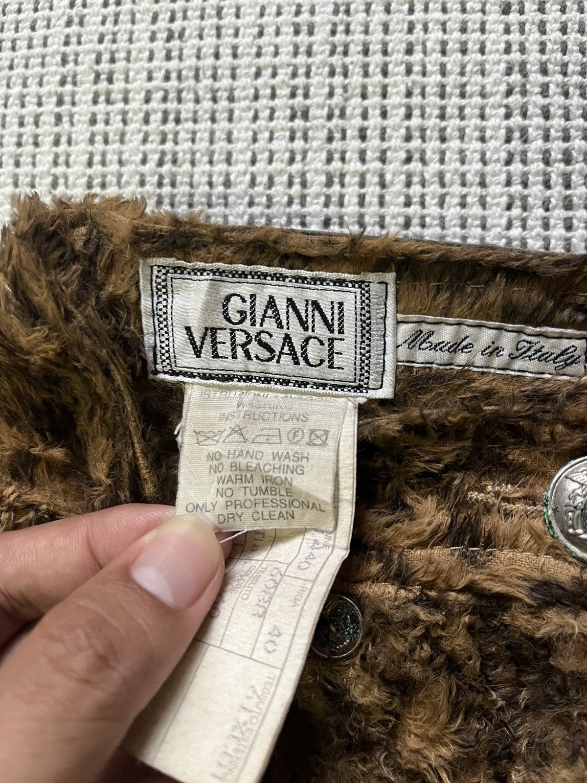 Versace Vintage Gianni Versace Faux fur leopard pants Size 26" / US 2 / IT 38 - 6 Thumbnail