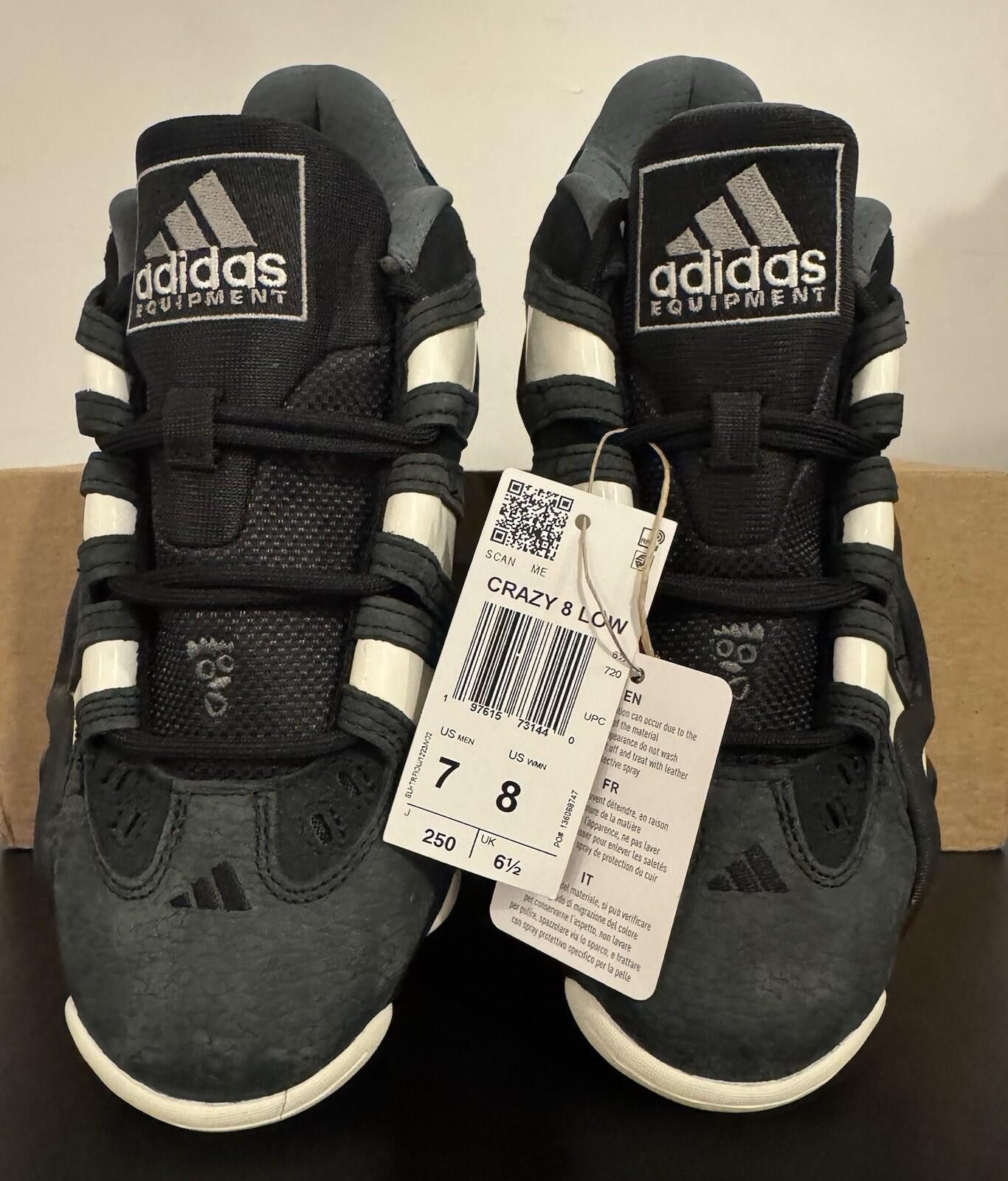 Adidas Size 7 - adidas Crazy 8 Low Black White Size US 7 / EU 40 - 3 Thumbnail
