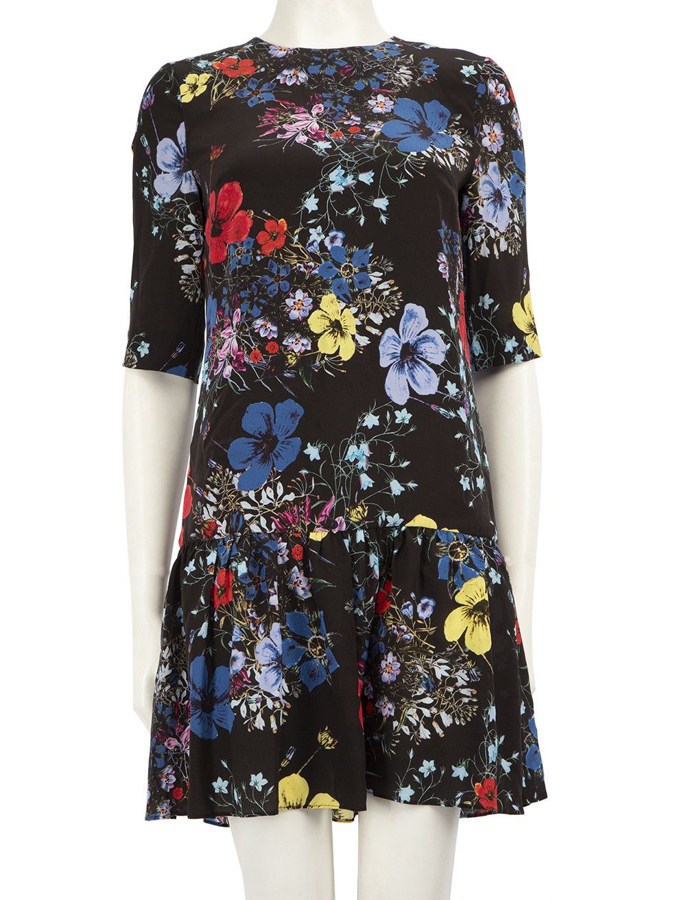 Erdem Floral Print Silk Drop-Waist Mini Dress Size S / US 4 / IT 40 - 1 Thumbnail