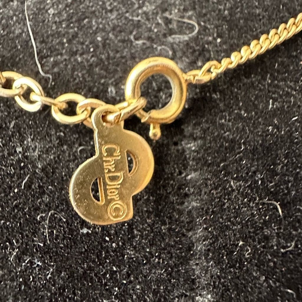 Dior Christian Dior Vintage Rhinestone Pendant Necklace Size ONE SIZE - 5 Thumbnail