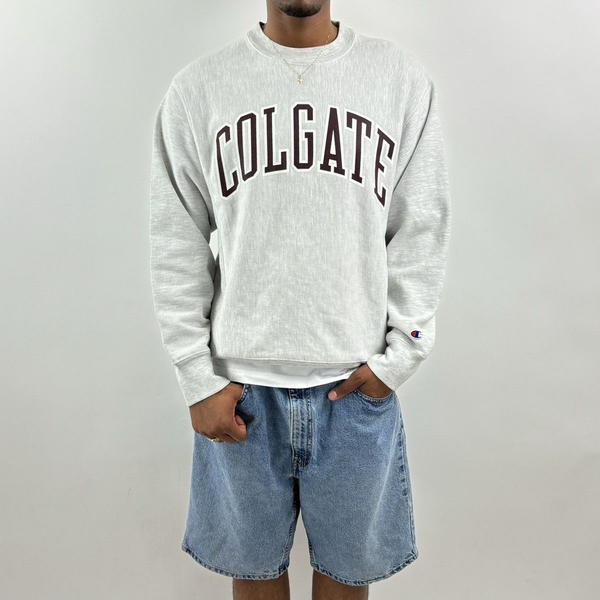 Champion × Vintage vintage 90s CHAMPION COLGATE UNIVERSITY spellout sweatshirt Size US M / EU 48-50 / 2 - 1 Thumbnail