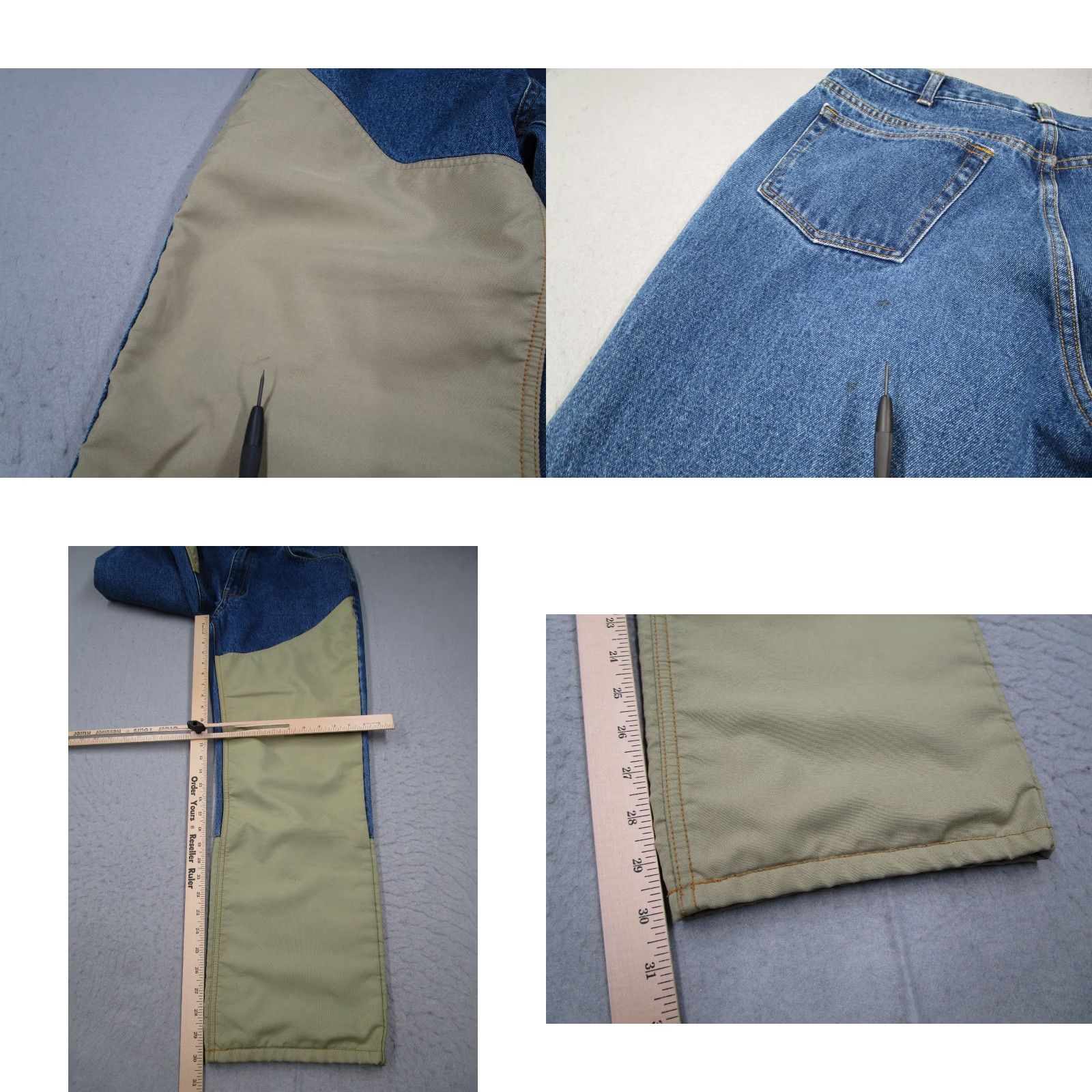 Vintage Cabela's Jeans Mens 36 Blue Straight Denim Workwear Brush Guard 5-Pocket Design Cotton Nylon Jeans Mens 36x32 Blue Vintage No Size US 36 / EU 52 - 8 Thumbnail
