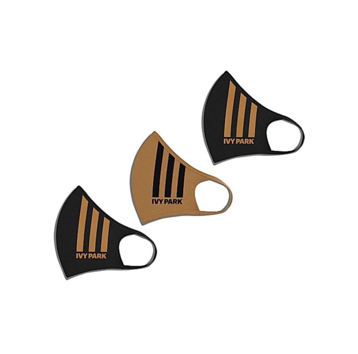 Adidas × Ivy Park Adidas Ivy Park Ear Loop Black Beige Face Mask 3 Pack Size ONE SIZE - 1 Thumbnail