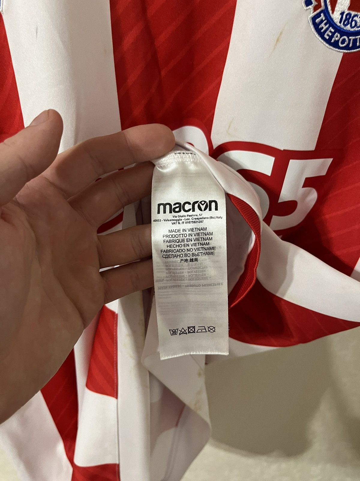 Other Macron Stoke City #21 Duhaney Match Worn Home Jersey Size US M / EU 48-50 / 2 - 6 Thumbnail