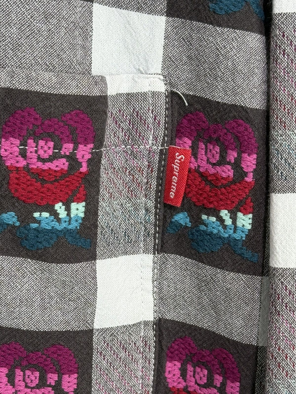 Supreme Supreme Rose Buffalo Plaid Shirt SS19 Long Sleeve Size L Size US L / EU 52-54 / 3 - 3 Thumbnail