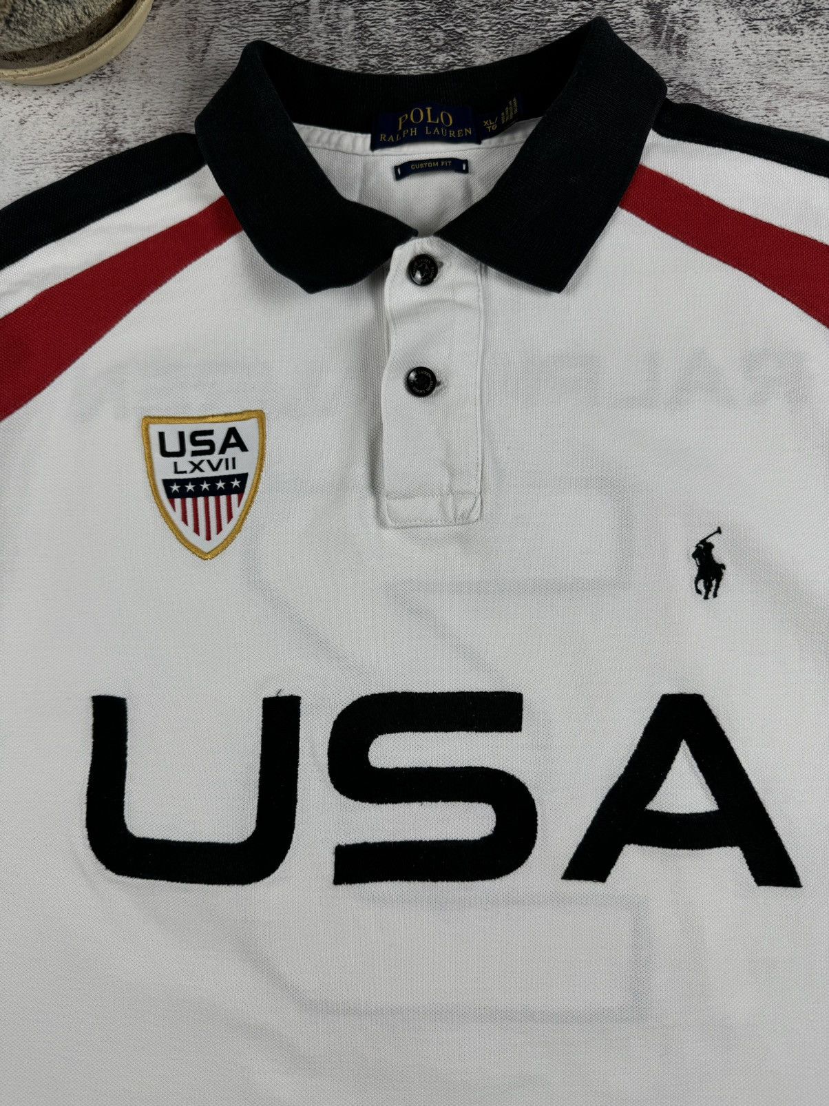 Polo Ralph Lauren Polo Ralph Lauren USA Hip Hop Rap Big Pony Y2K T Shirt Tee Size US XL / EU 56 / 4 - 8 Thumbnail