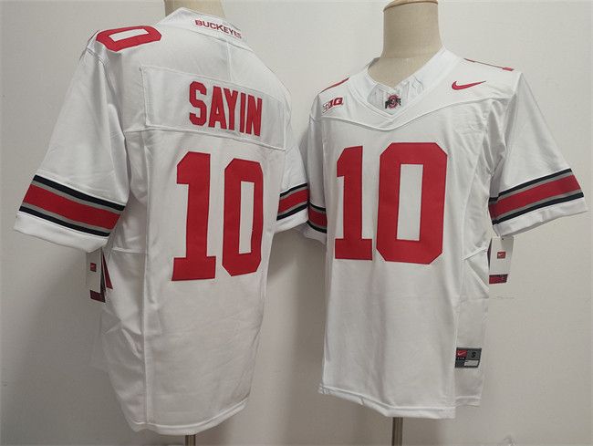 Other Men's Ohio State Buckeyes #10 Julian Sayin White 2025 Size US S / EU 44-46 / 1 - 1 Thumbnail