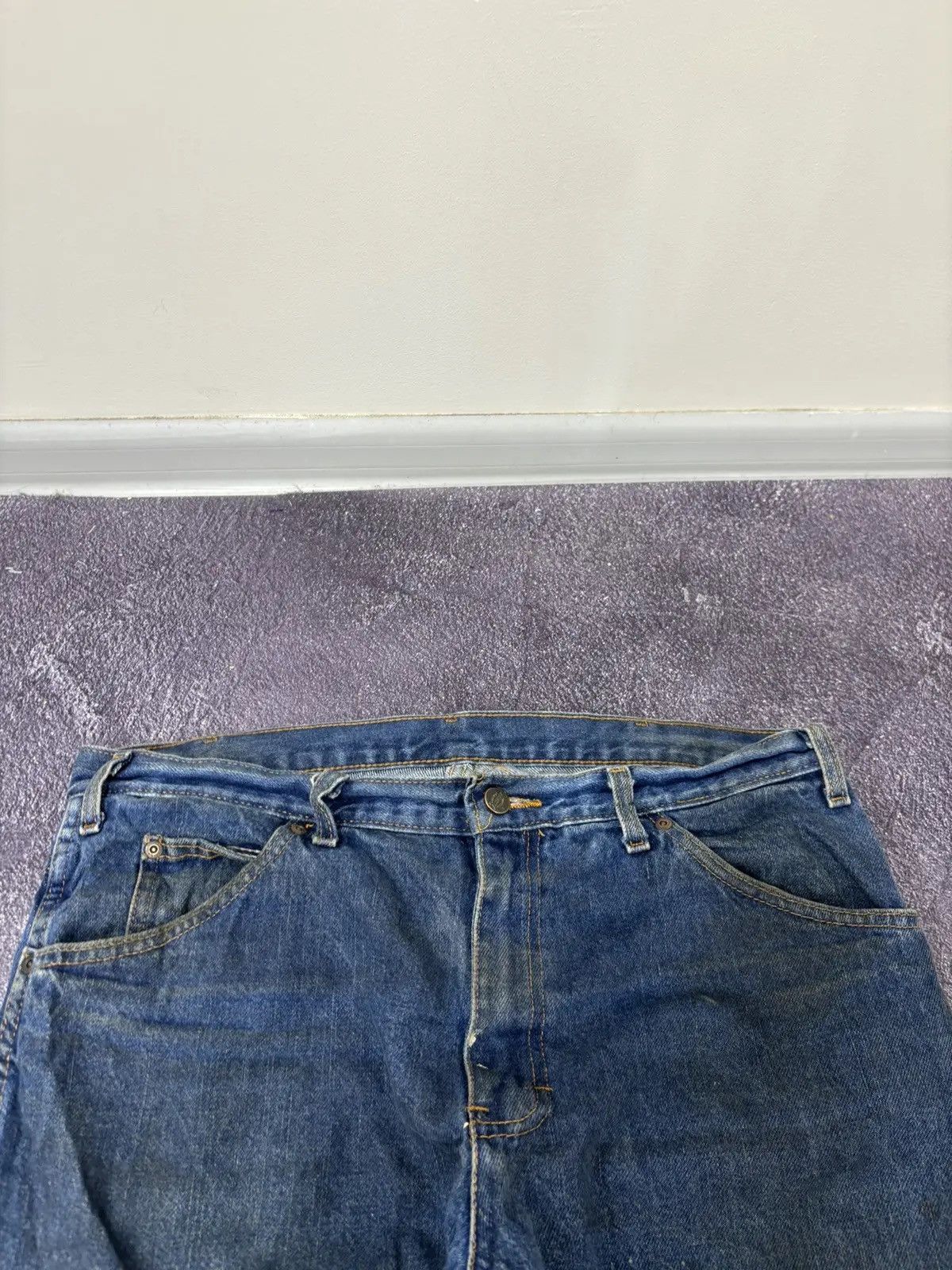 Dickies × Vintage Vintage Dickies Distressed Denim Blue Hype Work Jeans Size US 36 / EU 52 - 12 Thumbnail