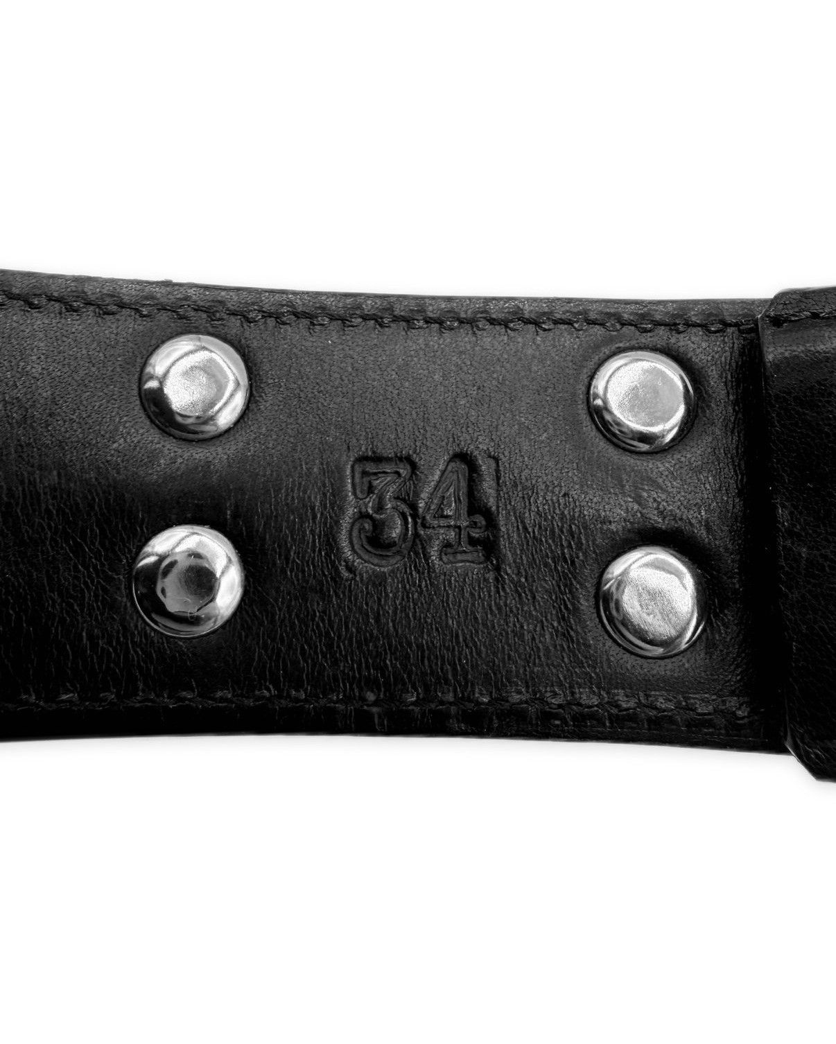 Chrome Hearts Chrome Hearts Loaded Dagger Pendant .925 Silver Heavy Leather Belt Strap Size 34 - 4 Thumbnail