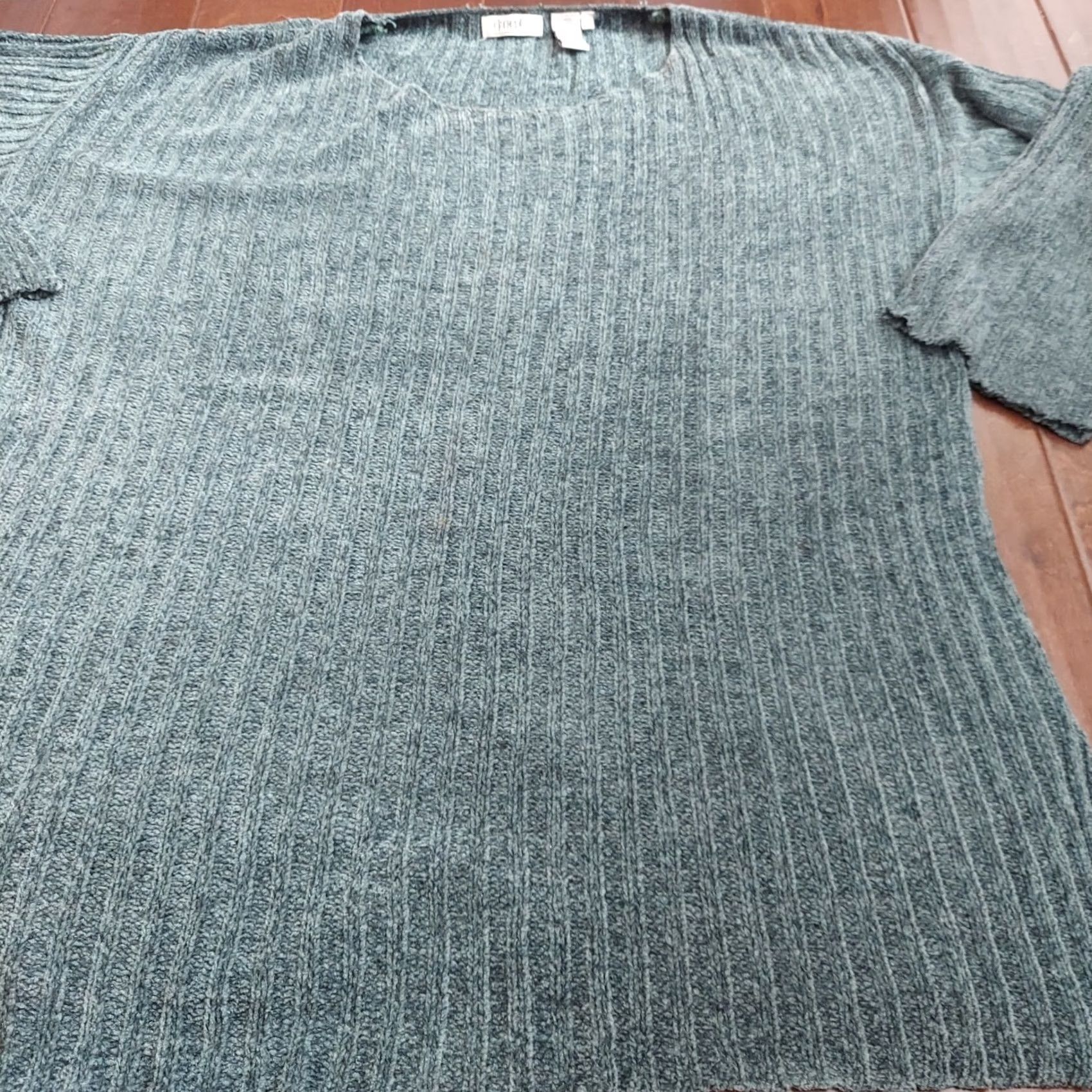Vintage Spiegel Elements Exclusively Women's Green Long Sleeve Knit Sweater - L, Pullover, Regular Fit, Breathable, Rayon Acrylic, Spring Summer, Women Size L / US 10 / IT 46 - 5 Thumbnail
