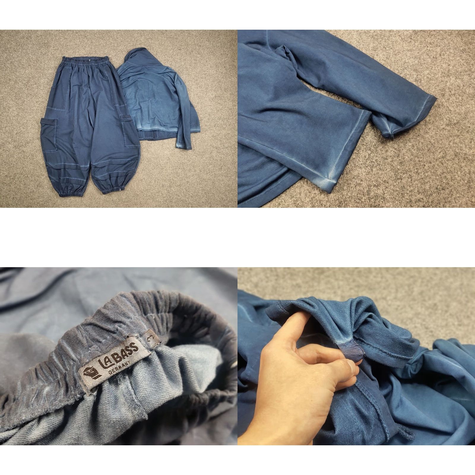 Vintage La Bass Germany Design Cargo Baggy Pants Jacket Shirt Womens Regular Blue 12 Cotton Blend Canvas Wide-Leg Denim Casual 90s? Size 34" / US 12 / IT 48 - 9 Thumbnail