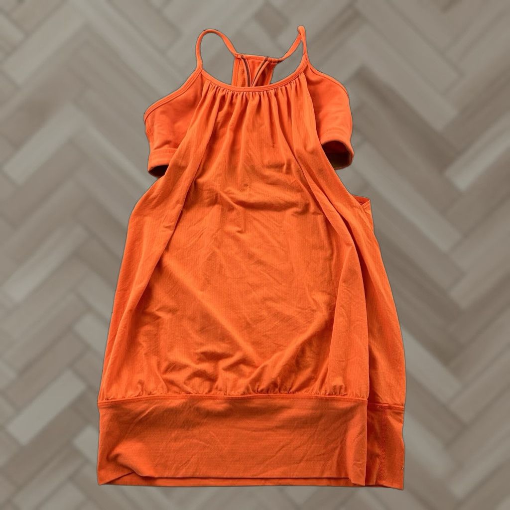 Lululemon Lululemon Built-In Bra Flowy Yoga Tank Set Women's 6 Orange Yoga Tank Built-In Bra Women's 6 Orange Size ONE SIZE - 1 Thumbnail
