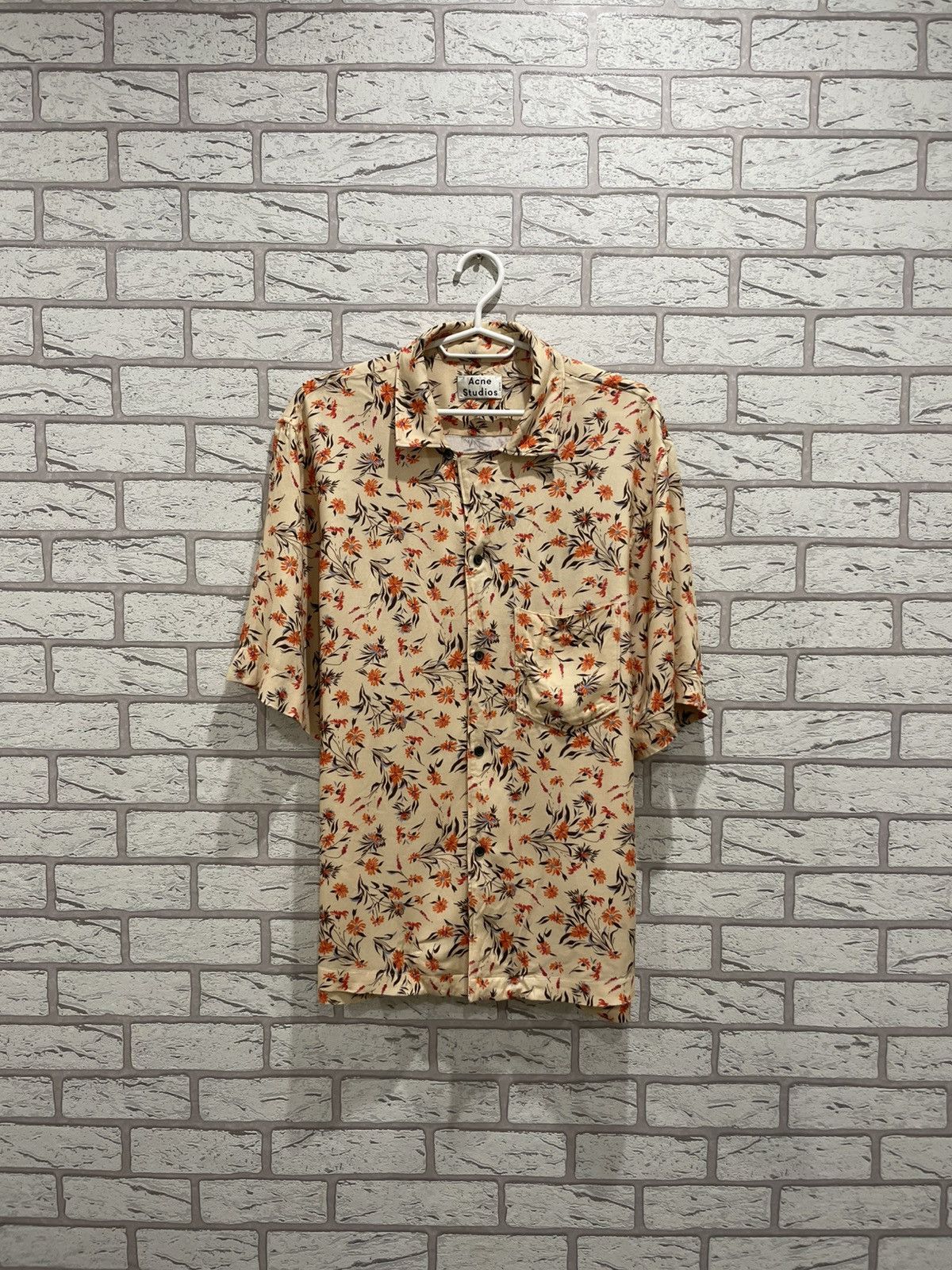 Acne Studios × Vintage Acne Studios - Simon Camp-Collar Floral-Print Twill Shirt Size US M / EU 48-50 / 2 - 1 Thumbnail