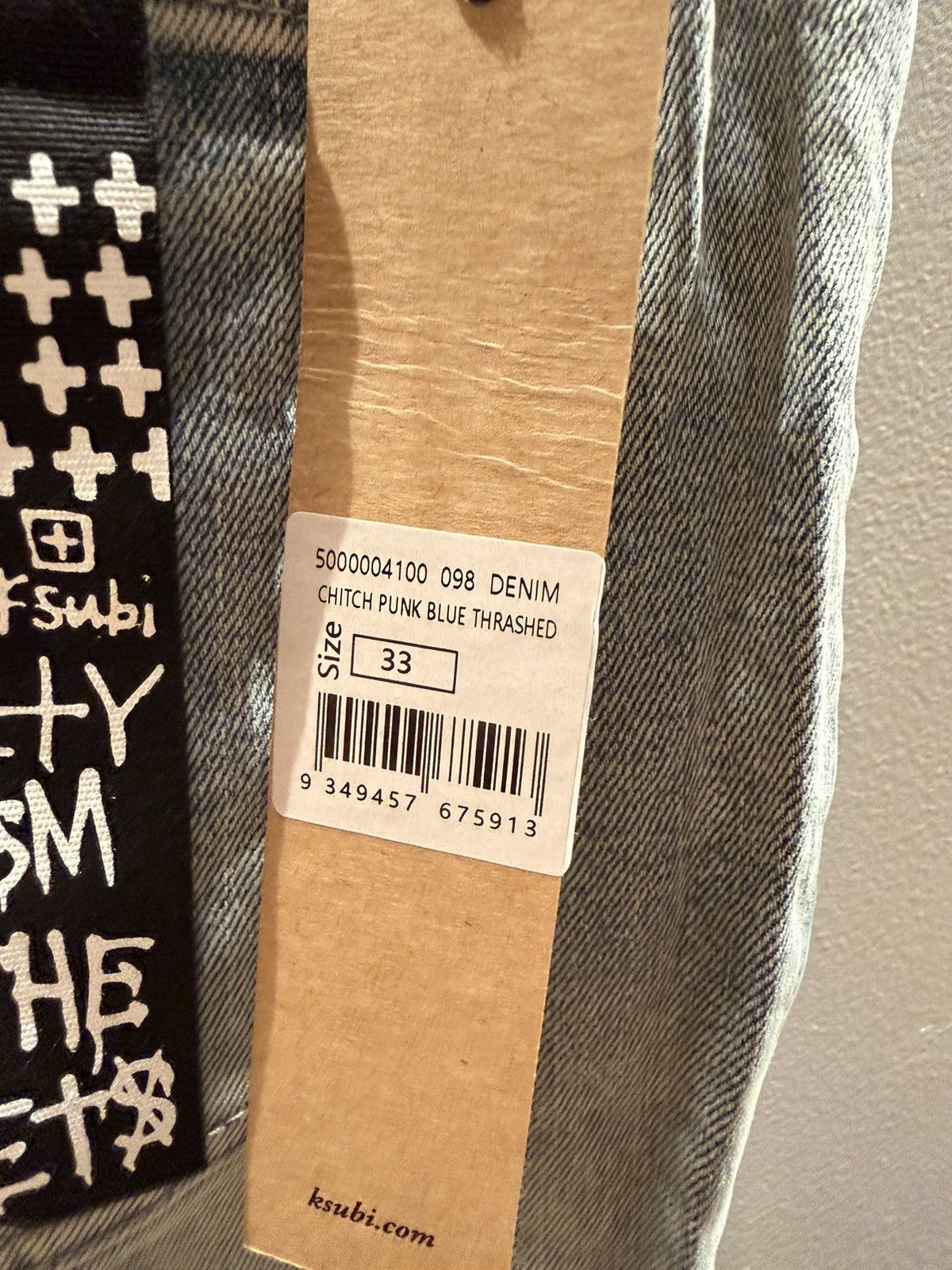 Ksubi Ksubi Chitch Punk Blue Thrashed Jeans Size 33 Size US 33 - 15 Thumbnail