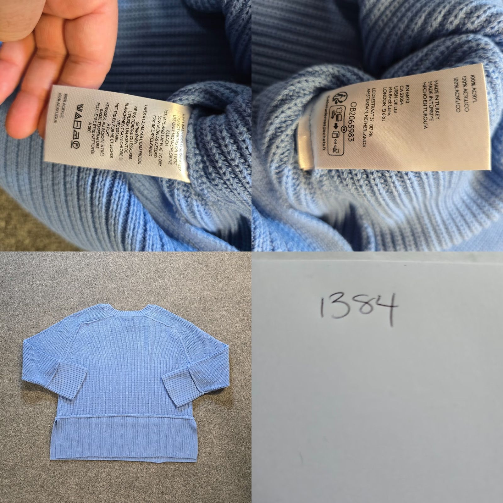 Anthropologie Anthropologie Pilcro Sweater Womens XL Blue Chunky-Knit Pullover Casual Stellar Winter/All-Season Knit Size XL / US 12-14 / IT 48-50 - 8 Thumbnail