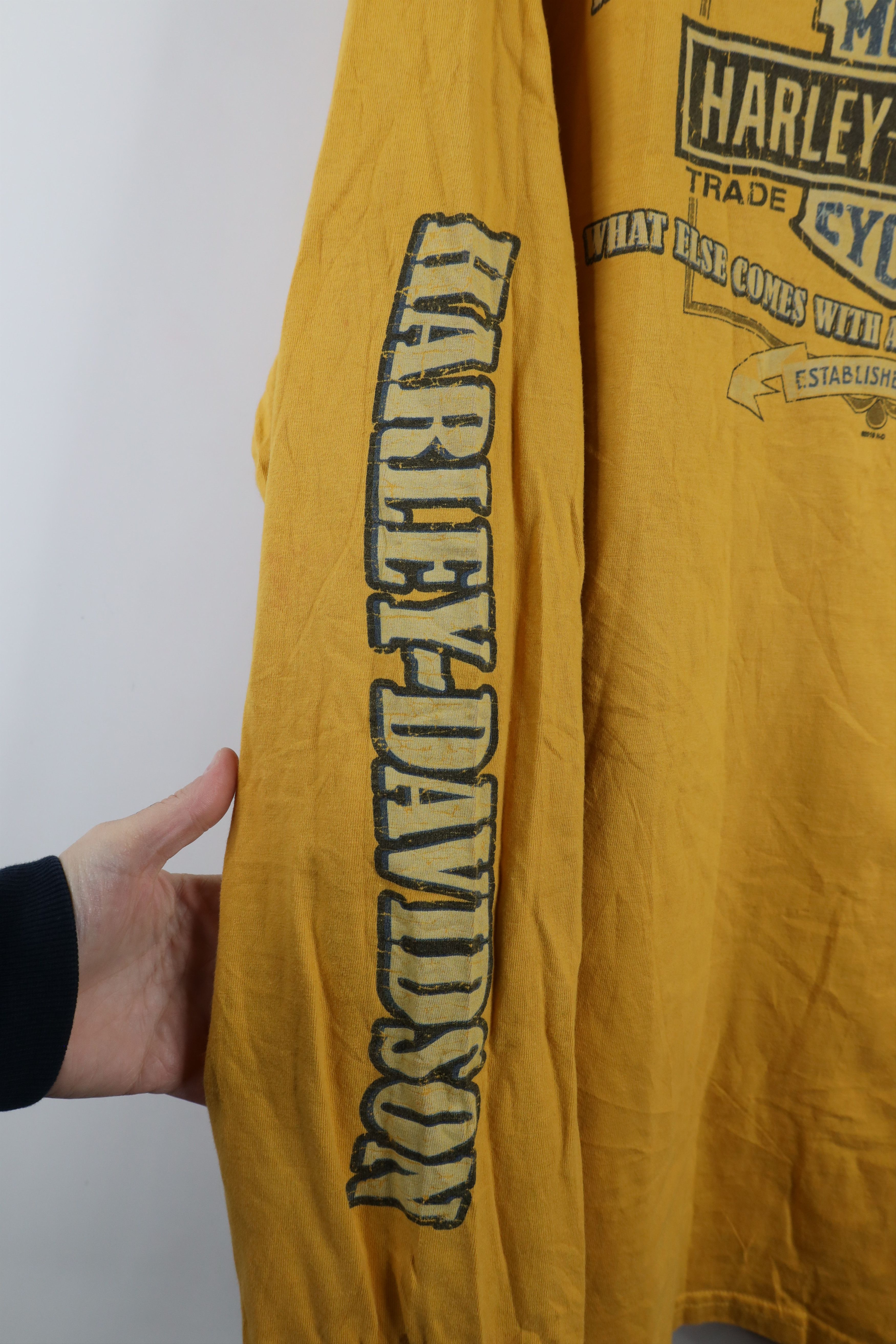 Harley Davidson Vintage Y2K Harley Davidson Spell Long Sleeve T-Shirt USA Size US XXL / EU 58 / 5 - 4 Thumbnail
