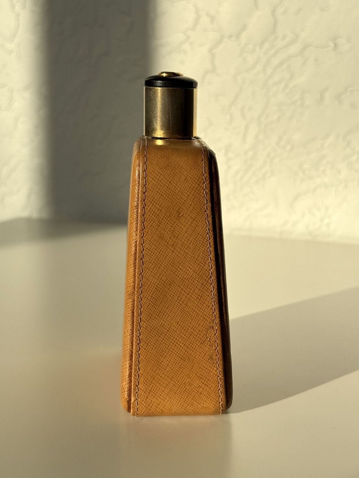 ★0% TAX★ 1980S GUCCI BAR LIQUOR LEATHER FLASK WITH BAKELITE