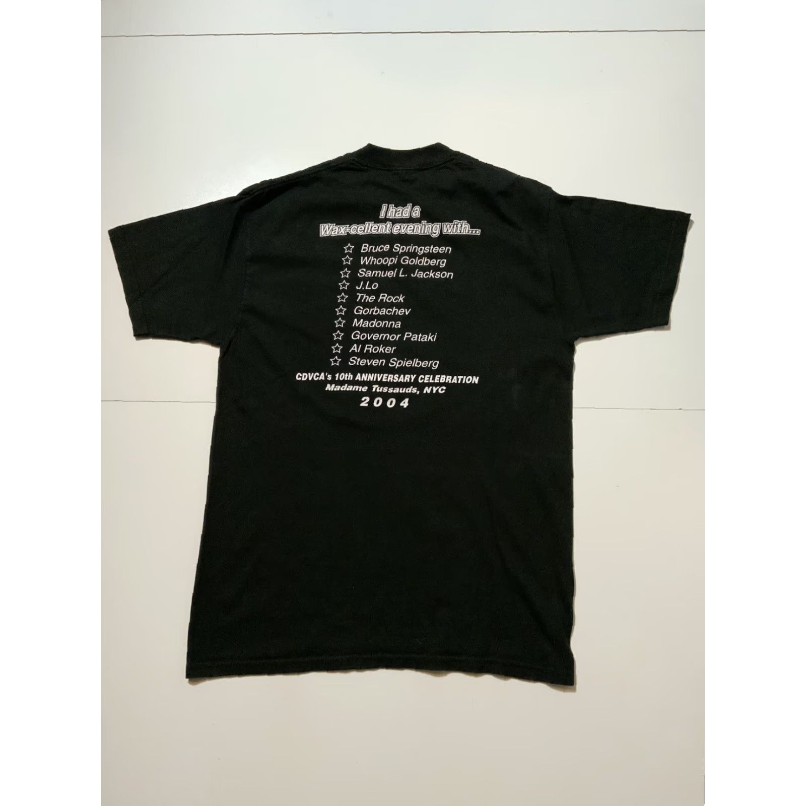 Jerzees VINTAGE 2004 CDVCA’s 10th Anniversary Madame Tussauds NYC Waxcellent Black T-Shirt Sz. L Mens Crew Neck Jerzees T-Shirt Size US L / EU 52-54 / 3 - 2 Thumbnail