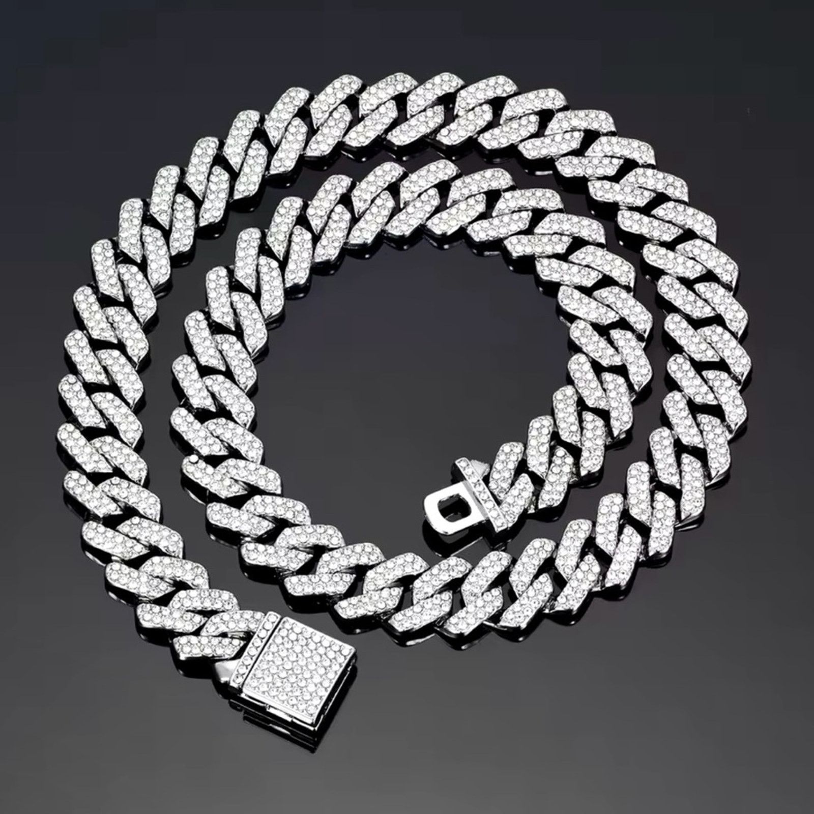 Other Miami Cuban Link Chain For Women Iced Out Choker 16” Size ONE SIZE - 4 Thumbnail