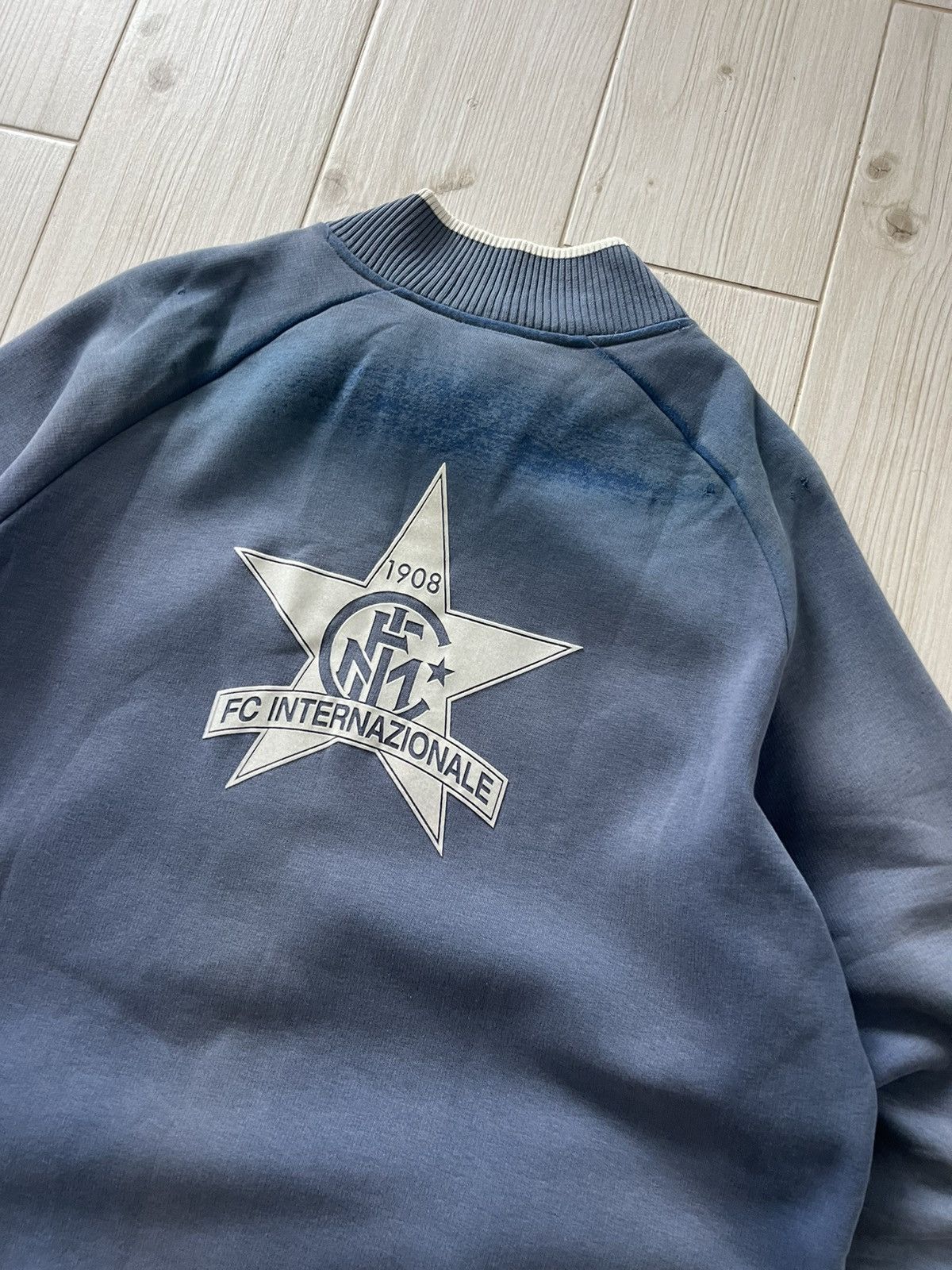 Nike Nike Vintage Inter Milan Zip Hoodie Faded 08/09 Size US XL / EU 56 / 4 - 7 Thumbnail
