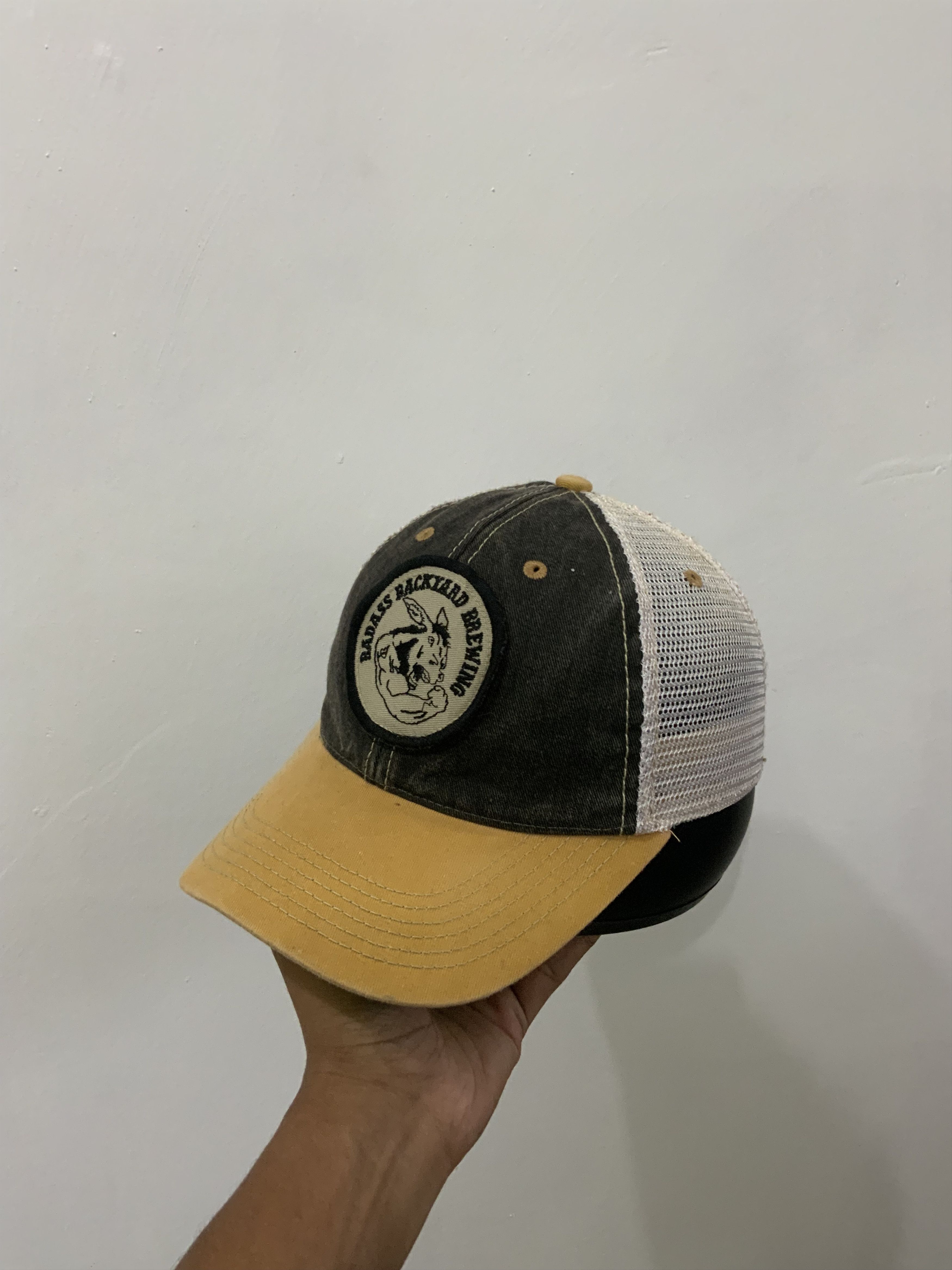 Japanese Brand Vintage Badass Backyard Brewing Legacy Fade Trucker Hat Size ONE SIZE - 2 Thumbnail