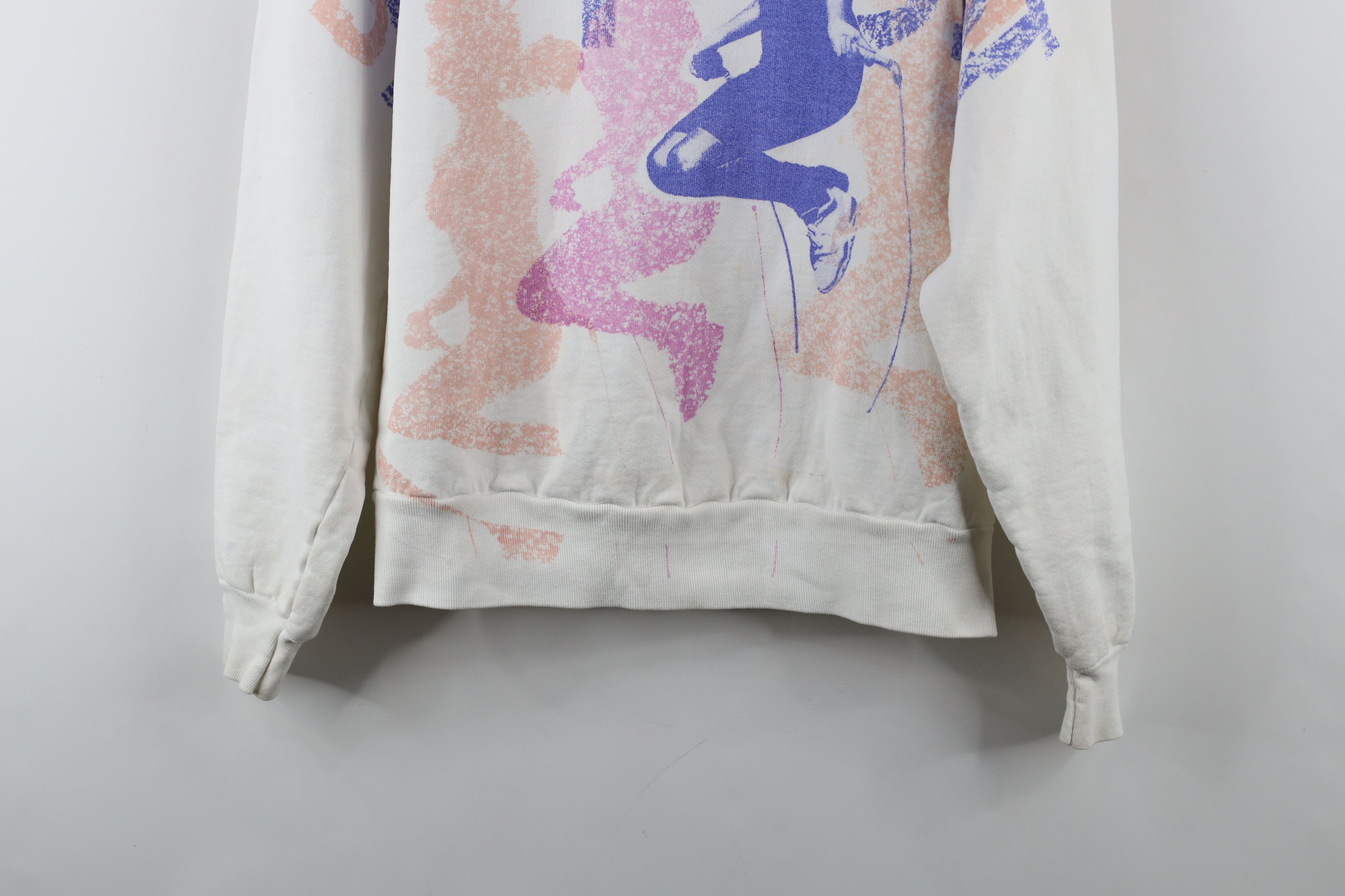 Vintage Vintage 90s Streetwear Workout All Over Print Sweatshirt USA Size L / US 10 / IT 46 - 3 Thumbnail