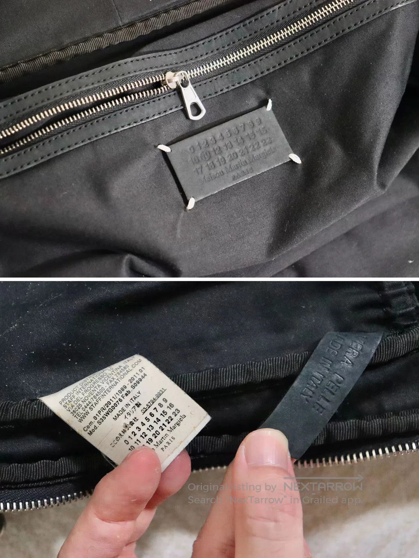 Maison Margiela maison margiela black leather messenger bag. Size ONE SIZE - 9 Thumbnail