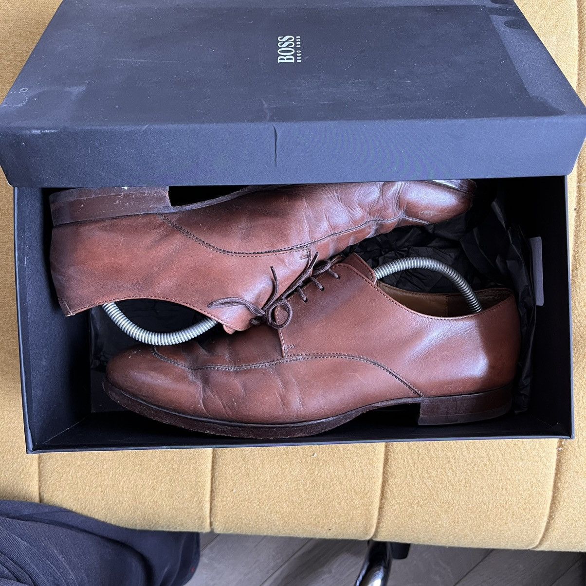 Hugo Boss Hugo Boss Hannover Derby Medium Brown Leather Size US 10 / EU 43 - 11 Thumbnail