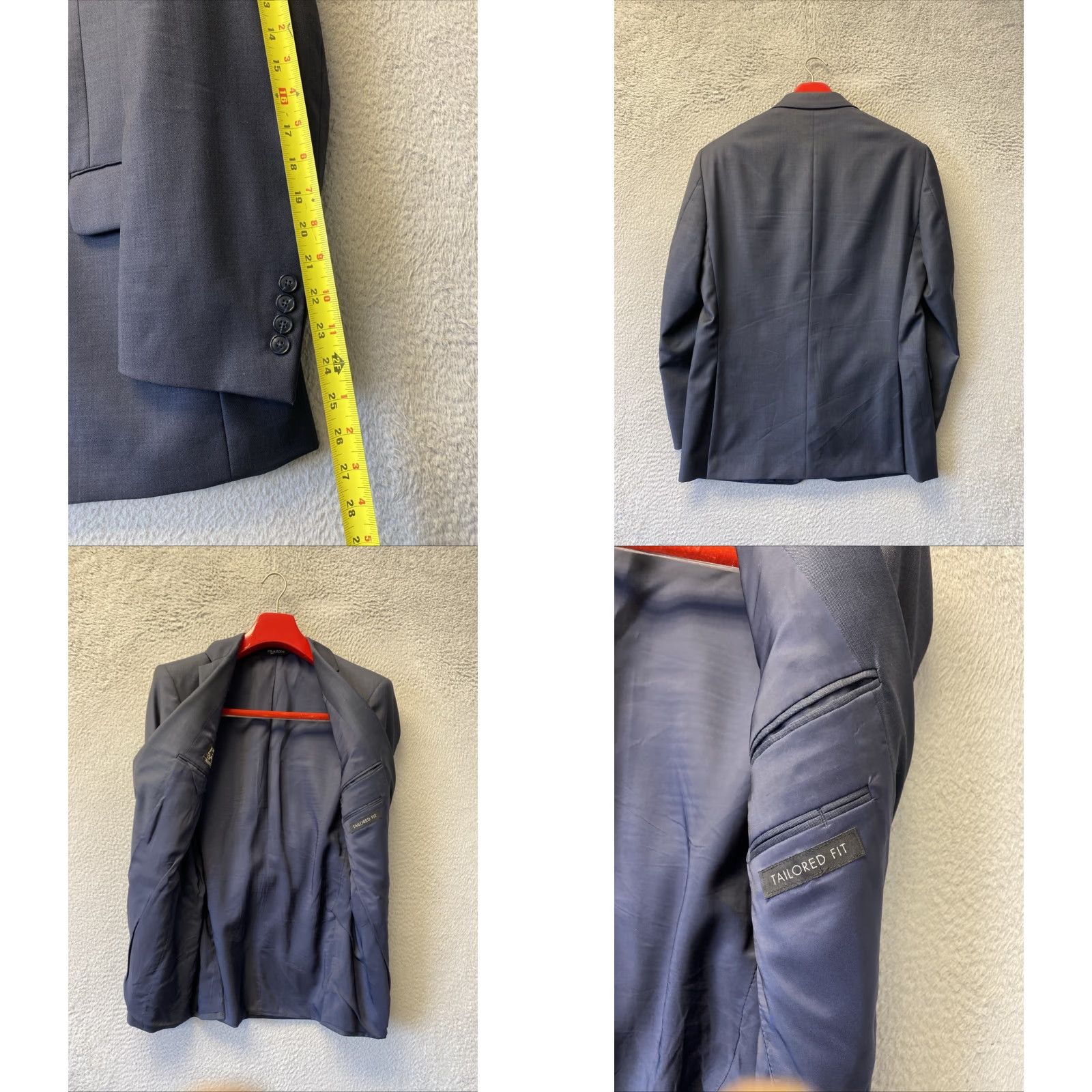 Jos. A. Bank Jos. A. Bank 41 R (36 W) Wool Suit Jacket Navy Blue 149-16 Size 42R - 8 Thumbnail