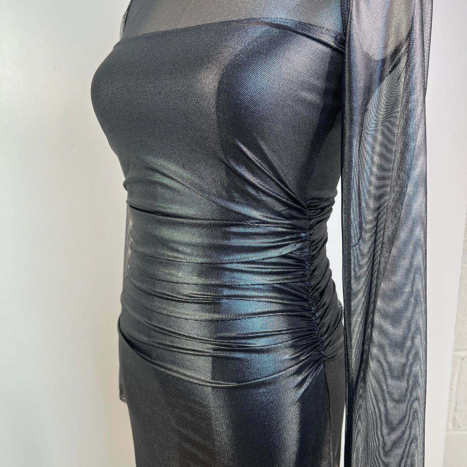 Amanda Uprichard Amanda Uprichard Dominique Dress Black Silver Mesh Size S / US 4 / IT 40 - 5 Thumbnail