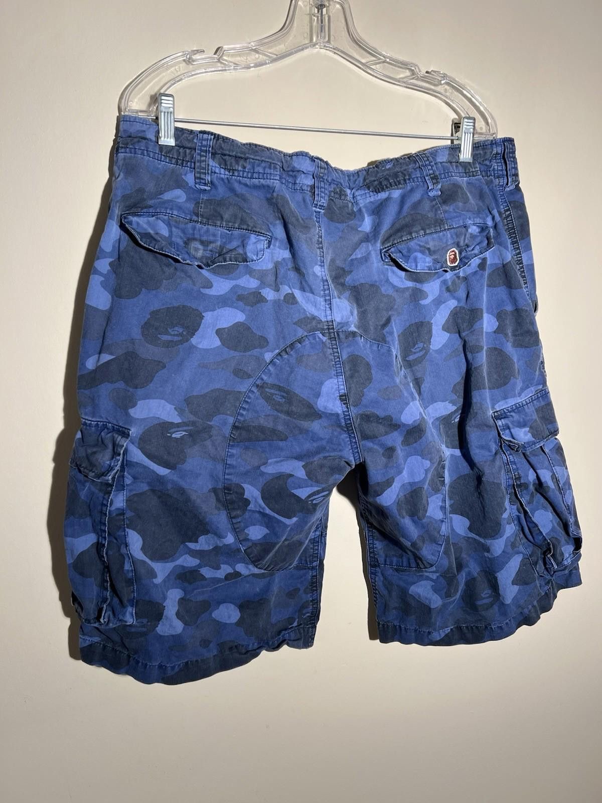 Bape A Bathing Ape BAPE Blue Camo Cargo Shorts L Size US 34 / EU 50 - 4 Thumbnail