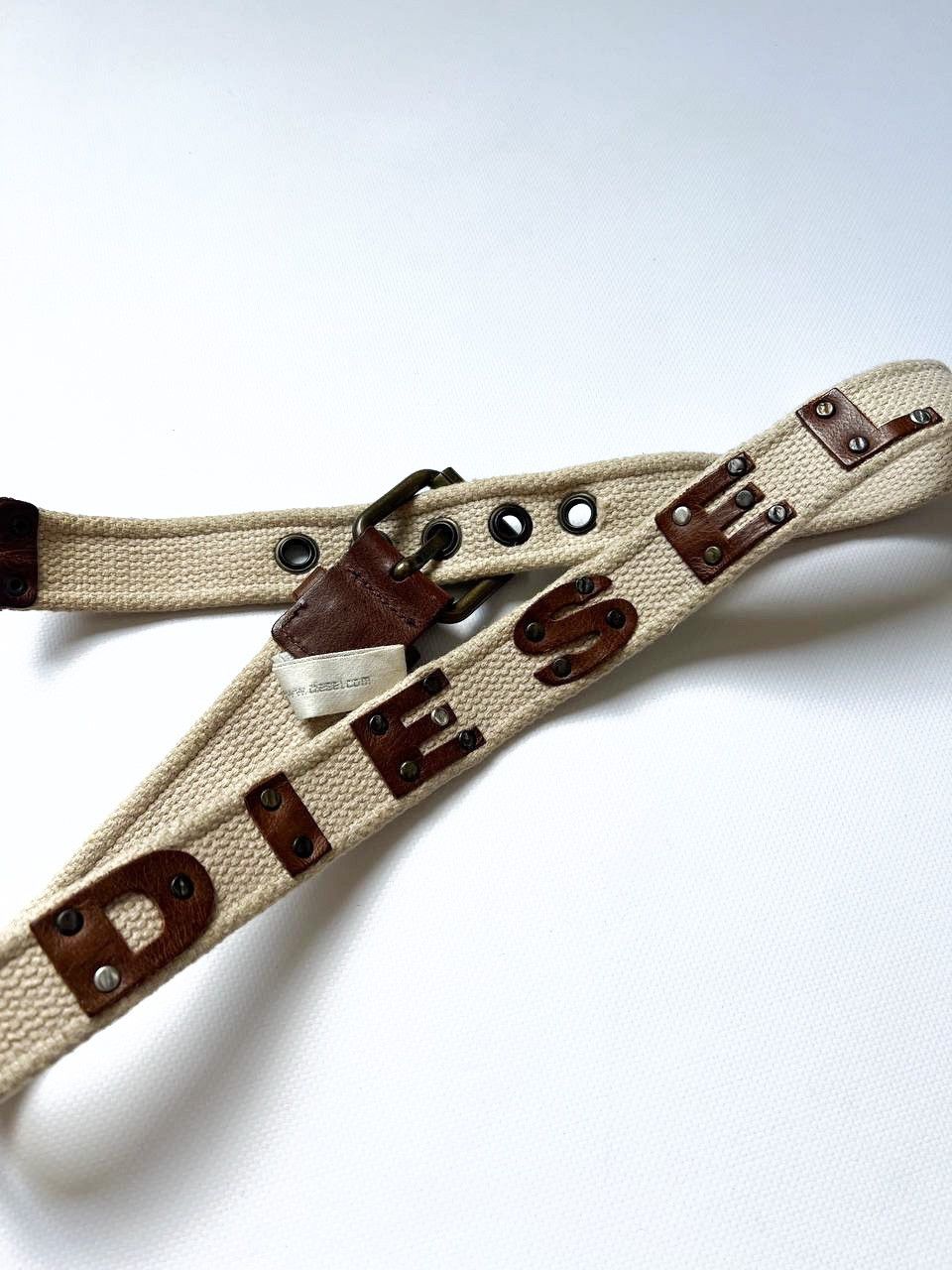 Diesel Vintage Diesel big crazy leather letters logo belt punk y2k Size ONE SIZE - 3 Thumbnail