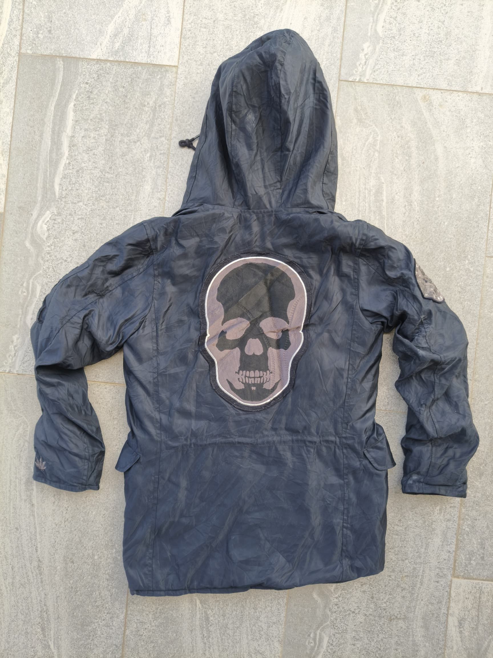Lucien Pellat-Finet Lucien Pellat-Finet Skull Patched Hooded Bomber Jacket Size US XS / EU 42 / 0 - 2 Thumbnail