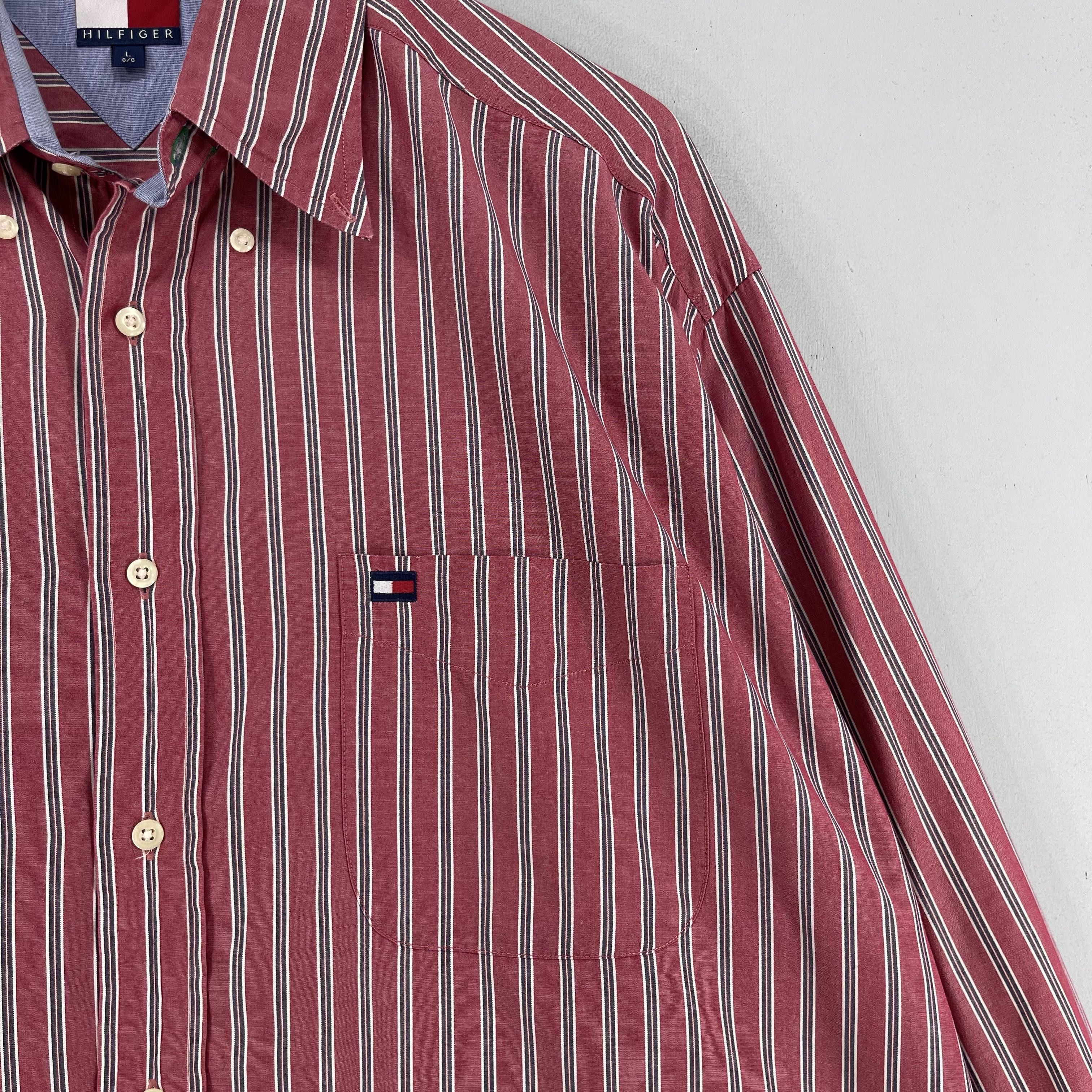 Tommy Hilfiger × Vintage Vintage TOMMY HILFIGER Multi Stripes Flannel Button Up Size US L / EU 52-54 / 3 - 3 Thumbnail